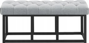 Amun kárpitozott pad szövet fekete-szürke