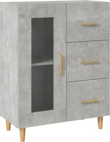 vidaXL betonszürke szerelt fa tálalószekrény 69,5 x 34 x 90 cm