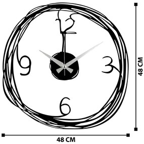 Falióra 48 cm 1xAA fekete