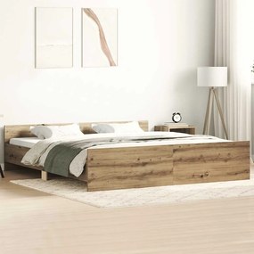 kézműves tölgy szerelt fa ágykeret matrac nélkül 160x200 cm