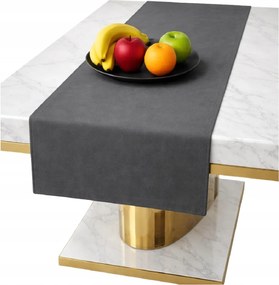 Velúr Futófelület Sötétszürke asztalra 40x220 cm sima klasszikus grafit