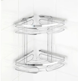 WENKO 20412100-Sarokpolc PREMIUM rozsdamentes acél 26,5x27,5 cm rozsdamentes acél/ezüstszínű