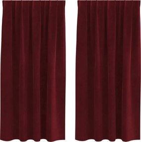 vidaXL Sötétítő függönyök 2 pcs Bordó 140 x 175 cm Bársony