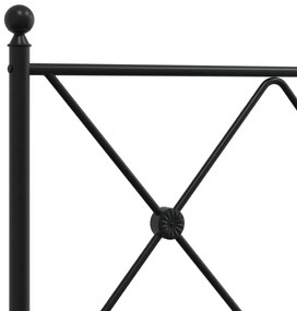 fekete fém fejtámla 137 cm