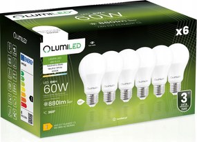 Led izzó E27 8W 80W 880lm 4000K Semleges Prémium Nem Villog Lumiled