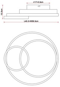 Globo 67237-36 - LED Mennyezeti lámpa KAMILLA LED/36W/230V
