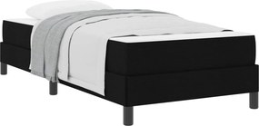 vidaXL Boxrugós ágy matracmal Fekete 80 x 200 cm szövet