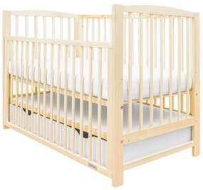 Gyerek kiságy New Baby LILLY leengedhető oldalráccsal és fiókkal természetes