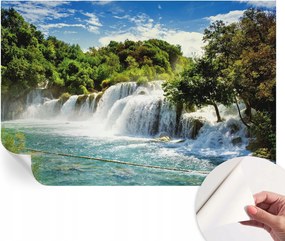 Dekoratív öntapadós fotótapéta az irodába Lenyűgöző vízesés 104x70