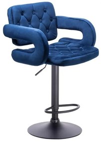 HR8403W Tengerkék modern velúr szék