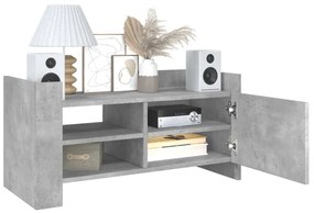 betonszürke szerelt fa TV-szekrény 80 x 35 x 40 cm