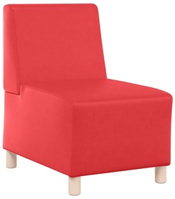 piros műbőr kanapéfotel 55 cm