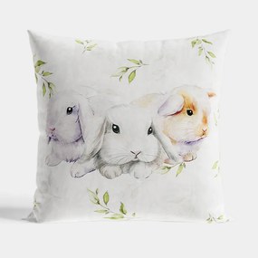 Húsvéti Nyulak Díszpárnahuzat Velvet, 40x40cm