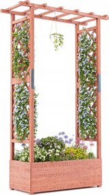 Magaságyás Rácsozattal, Vízelvezető Nyílásokkal, Fából, 110*44*182cm