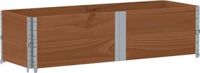 vidaXL barna tömör fenyőfa kerti növénytartó 150 x 50 cm