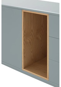 Kék-szürke magas komód 100x120 cm Corvo – Teulat
