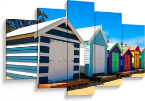 Kép - Brighton Beach, Melbourne, Ausztrália (150x105 cm)