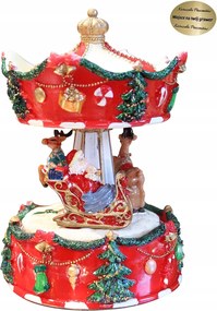 Körhinta Zenedobozzal Mikulás Rénszarvas Színes Felnőtteknek És Gyerekeknek