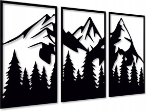 3D Fali Panel Hegyek 105 cm Áttört Kép Hegy Képek Nappali Triptichon