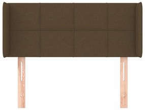 sötétbarna szövet fejtámla 103x16x78/88 cm