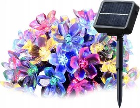 Kerti Lámpák Fénylánc 5m Led 20db Szilikon Virágok Apró