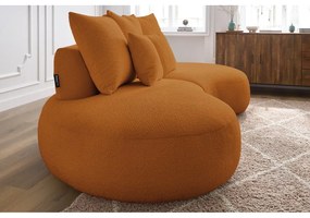 Mustársárga buklé szövet kanapé 260 cm Saint-Germain – Bobochic Paris