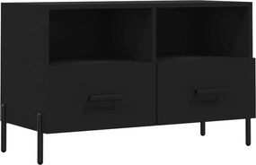 vidaXL fekete szerelt fa TV-szekrény 80 x 36 x 50 cm