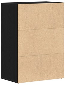 vidaXL Cipőszekrény Fekete Tölgy 60x35x84 cm Műanyag