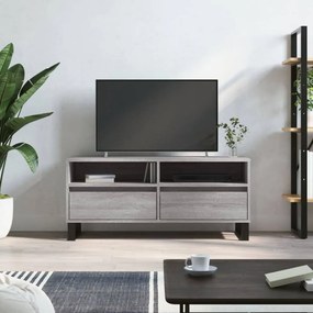Szürke sonoma színű szerelt fa TV-szekrény 100x34,5x44,5 cm