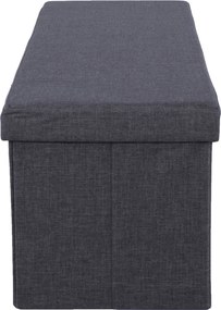 Összehajtható puff, szürke szövet, UMINA