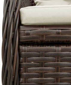 2 db barna polyrattan dönthető kerti szék