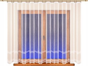 Mg Függöny M53/1 Fehér 430X180 készre szerelt K szalaggal