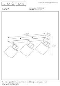 Lucide 17999/03/30 - ALION spotlámpa 3xE14/25W/230V