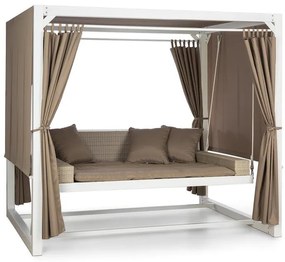 Blumfeldt Eremitage luxus hintaszék, 236x180x210cm, fehér/barnásszürke