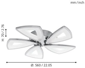 Eglo 95221 - LED Mennyezeti lámpa AMONDE 5xLED/6W/230V