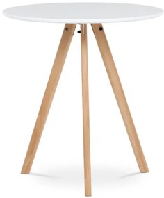 Autronic Étkezőasztal 70x75 cm MDF matt fehér DT-320 WT