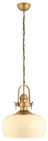 MONZA kábeles függőlámpa 1xE27/40W/230V, átmérő 30 cm, krémszínű/bronzos
