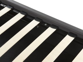 Szürke műbőr ágyneműtartós franciaágy 180 x 200 cm DREUX Beliani