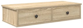 Falipolc fiókokkal sonoma tölgy 80x31x17 cm műszaki fa