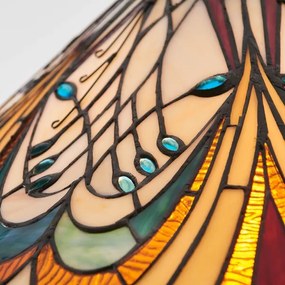 Endon 64162 - Tiffany HECTOR láncos csillár 1x E27/60W/230V, átm. 40 cm