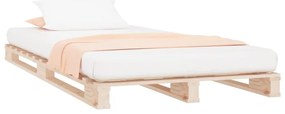tömör fenyőfa raklapágy 75 x 190 cm (Small Single)
