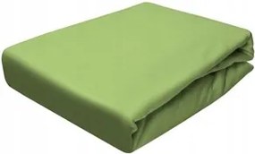 Jersey gumis lepedő Zöld 180x200