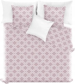 Dekoratív ágytakaró Clover 200x220 steppelt fehér púder marokkói mintás