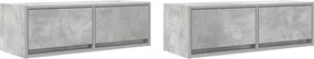 vidaXL 2 db betonszürke szerelt fa TV-szekrény 80x31x25,5 cm