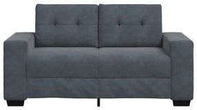 sötétszürke bársony loveseat kanapé 120 cm