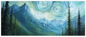 Kép - Táj Van Gogh érintésével (120x50 cm)