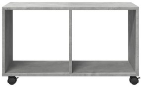 betonszürke szerelt fa görgős szekrény 72 x 33 x 42,5 cm
