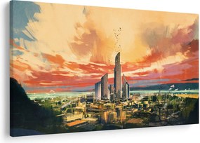 Kép - Festett város (90x60 cm)