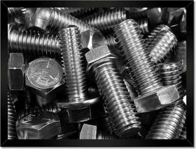 Poszterek keretben 40x30 Csavarok Fém