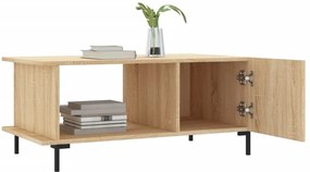 Sonoma tölgy színű szerelt fa dohányzóasztal 90 x 50 x 40 cm